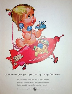 Original 1961 Vintage Telephone Ad: Bell Telephone System -Telephone Service