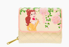 Loungefly Disney Beauty and the Beast Belle Floral Zip Wallet, Small