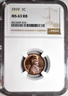 NGC MS-63 RB 1919-P Lincoln Cent, Blazing, PQ Red-Brown specimen.