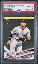 AARON JUDGE 2017 Topps Opening Day Fielding #147 Rookie RC PSA 10