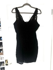 Women’s Topshop Black Lace Dress UK Size 12 Lined Formal Evening Cocktail Party