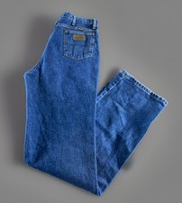 Wrangler Jeans Mens 36x34 Blue George Strait Cowboy Cut Western Rancher