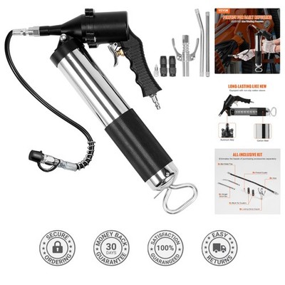 Ultimate Heavy Duty Grease Gun: 6000 PSI, 14oz Capacity & Multi-Use Accessories