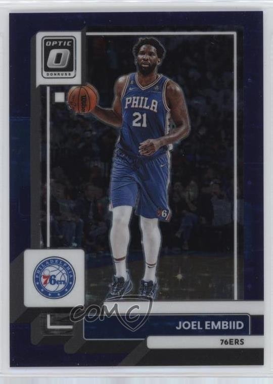 2022-23 Panini Donruss Optic FOTL FOTL Purple Stars Prizm /17 Joel Embiid #27