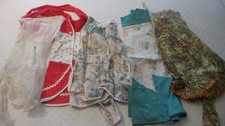 Lot of 5 Vintage Half APRONS Sheer, Floral/Green, Green/Brown,Roses