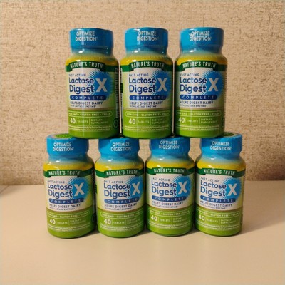 7 Pack - Nature's Truth Lactose Digest X Complex Complete Tablets 40ct exp 2027