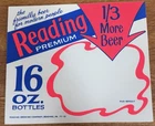 Vintage Reading Beer Small Cardboard Sign