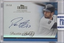 2012 Topps Tribute Auto Blue 19/50 Dustin Ackley #TA-DA Auto 0f4