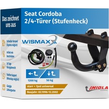 ANHÄNGERKUPPLUNG starr passt für Seat Cordoba 96-02 +7polig ESatz ABE