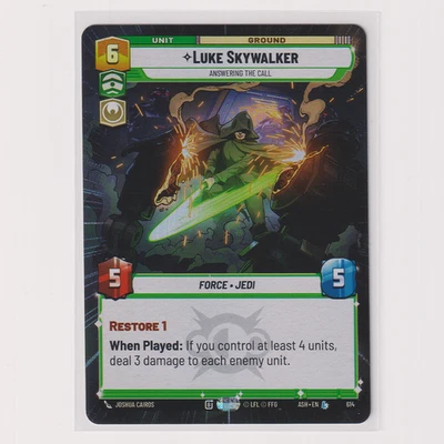 SWU Ashes of the Empire Luke Skywalker 614 Hyperspace Foil Legendary - Image 1 of 2