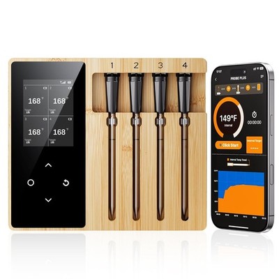 Newise 4 Probes Wireless Meat Thermometer Bluetooth BBQ