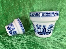 Kronester Bavaria Zwiebelmuster Echt Kobalt Übertopf 2 Stück Vintage 70er Top