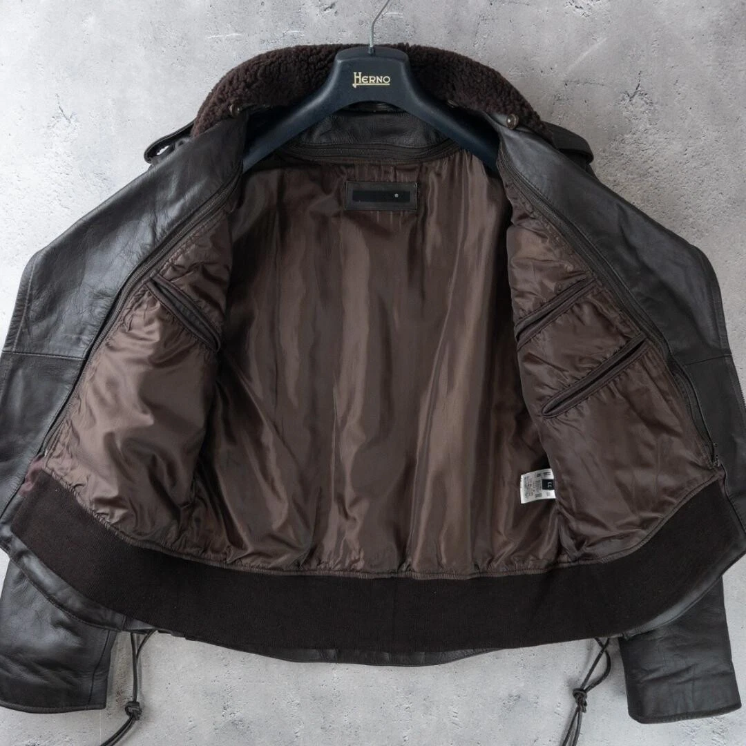 Liugoo Leathers Double Riders Jacket Brown XL Leather Removable Liner image 18