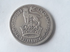 SILVER ONE SHILLING 1934   George V  4th type   GOOD CONDITION  KEY DATE  lot 1