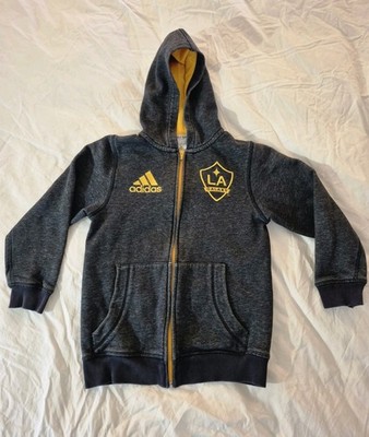   Adidas LA Galaxy Youth Big Kids Small Hoodie Track Jacket D2
