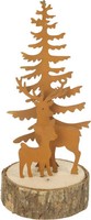 Trendline Deko Baum Mit Rentier 6,5 X 6,5 X 16,5 Cm Braun Figur