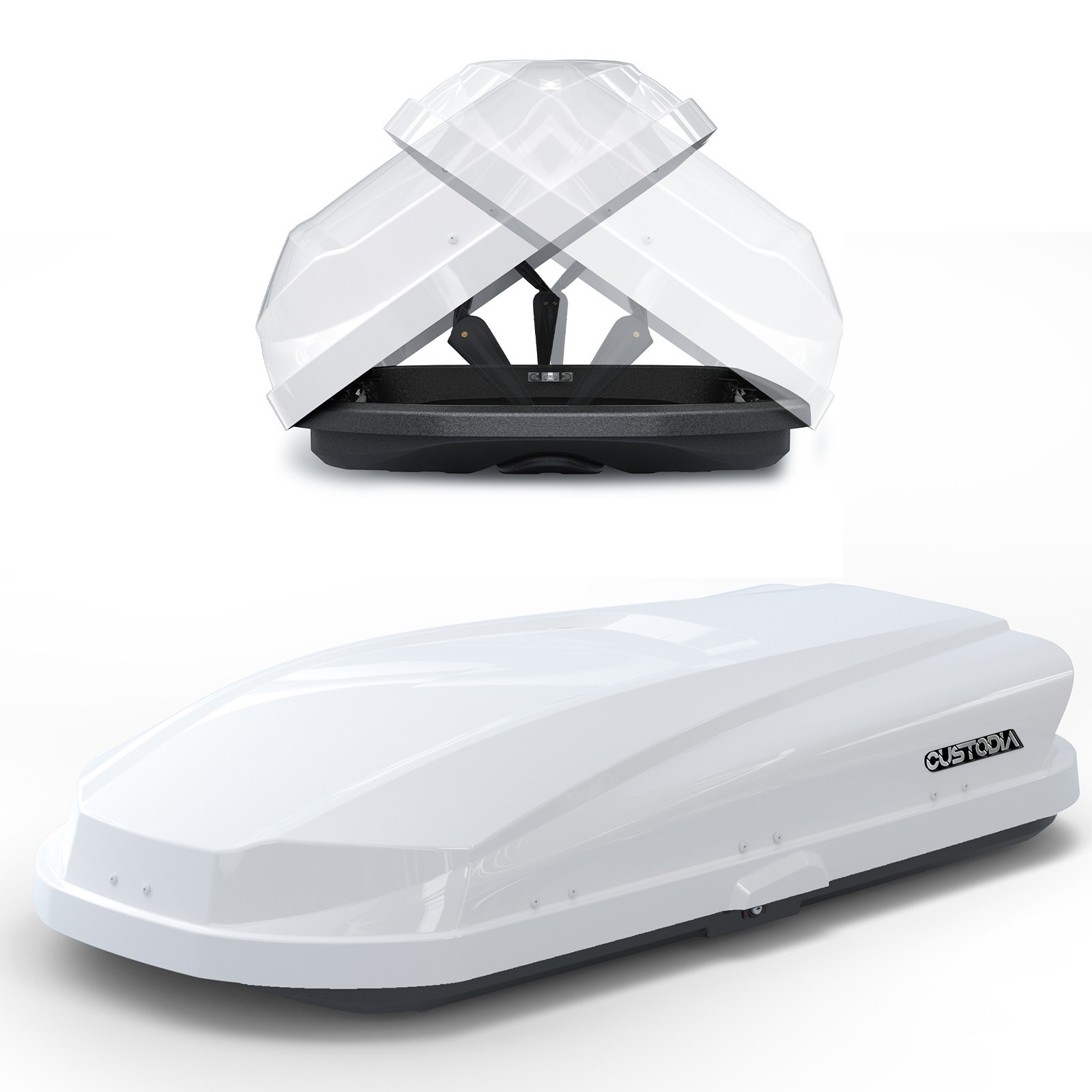 14 ft³ Heavy Duty ABS Vehicle Roof Top Storage Box Cargo Luggage Carrier 2 Locks