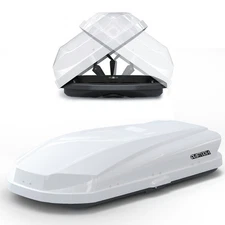 14 ft³ Heavy Duty ABS Vehicle Roof Top Storage Box Cargo Luggage Carrier 2 Locks