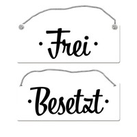Toilette Ist Besetzt Bzw. Frei Wendeschild Mit Kordel Schild TüRschild Kloschild
