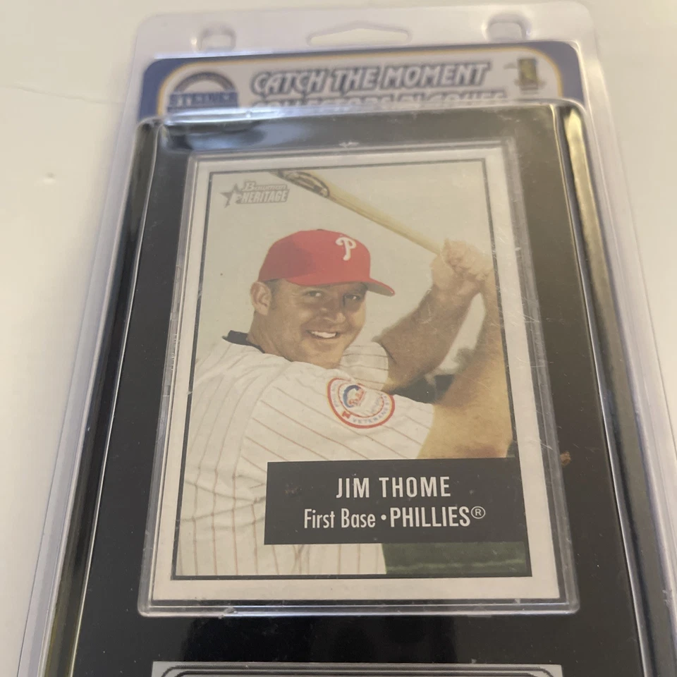 🔥 Steiner Sports Jim Thome Phillies "CATCH THE MOMENT" 4X6 COLLECTORS PLAQUE 🔥 - Image 2 of 4