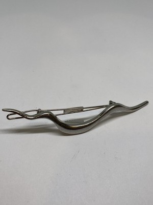Lelet New York Silvertone Abstract Bar Barrette High Quality