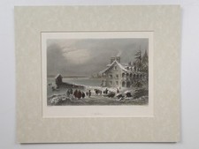 Aylmer Upper Canada Winter Scene Bartlett Armytage 1841 Engraving