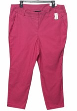 Lane Bryant The 4-Season Ankle Pant Fuchsia Straight Leg Flex Magic Waistband 26