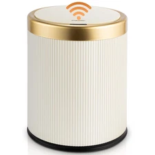 Bathroom Trash Can with Lid，3.5 Gallon Motion Sensor Waterproof Touchless Garbag