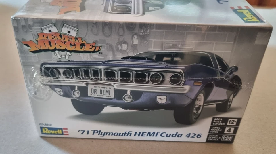 REVELL 1971 PLYMOUTH HEMI CUDA 426 DR HEMI SOUTH DAKOTA  1/24 scala 85-2943 - Immagine 2 di 3