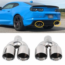 2pcs 2.5 To 3.5 Quad Exhaust Tip Stainless For Chevrolet Camaro 2010-2023 New