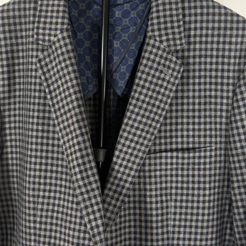 Tasso Elba Blazer Men Gray Plaid Two Button Wool Blend Sport Coat Size XL image 16