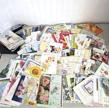 390 Huge Lot Unused Greeting Cards Xmas Birthday Friendship Get Well Thanks VTG