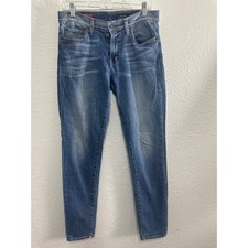 Red Engine Scorcher Skinny Jeans Womens 31 Medium Wash Blue Made in USA Stretch