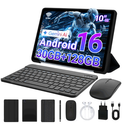 AEEZO 2026 New 128GB Storage Tablet Octa-Core 5000mAh Wifi Gemini AI, Android 16