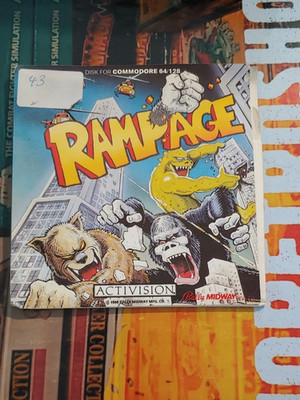 Rampage (Activision 1988) Commodore C64 (Disk, Cover/Manual) works 8-bit classic