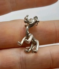 Walt Disney's Pluto Dog Vintage Sterling Silver Pendant Charm - Disney 