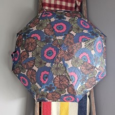 Vintage Packable 9"x3"&times;3" Floral Ultralight 7oz Umbrella Casual Travel Backpack