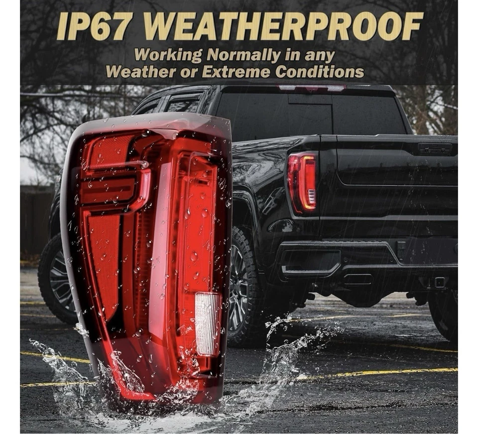 Conjunto de luz trasera LED izquierda para GMC Sierra 1500 2500 3500HD 2019-2023 Foto 2 de 4