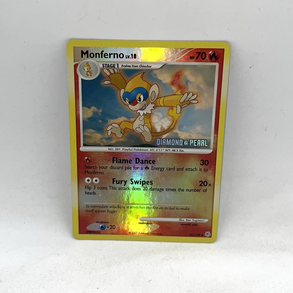 Monferno Diamond & Pearl 056/130 Burger King Reverse Holo Stamped MP - Image 2 of 4