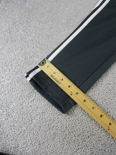 Adidas Track Pants Youth XL Gray White Stripes Tapered Leg * - Picture 10 of 17