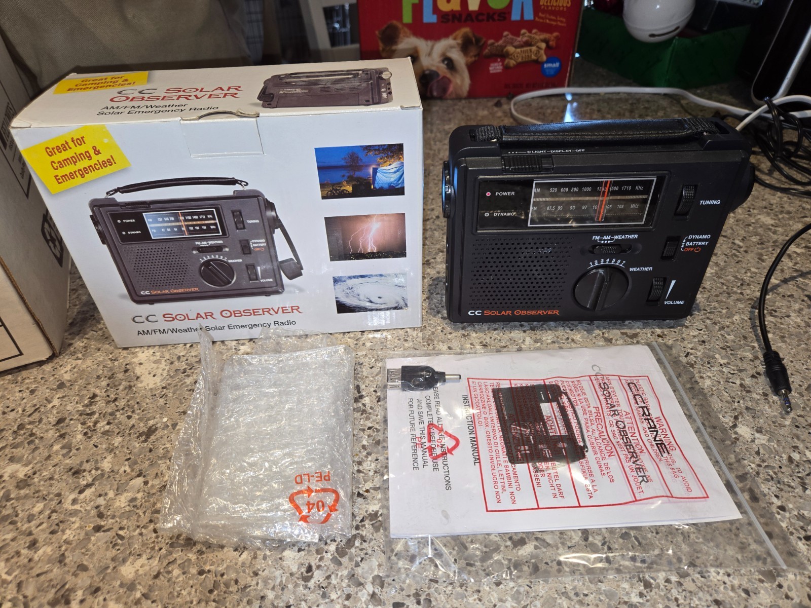 C. Crane CC Solar Observer Emergency Radio in Box Good as N 