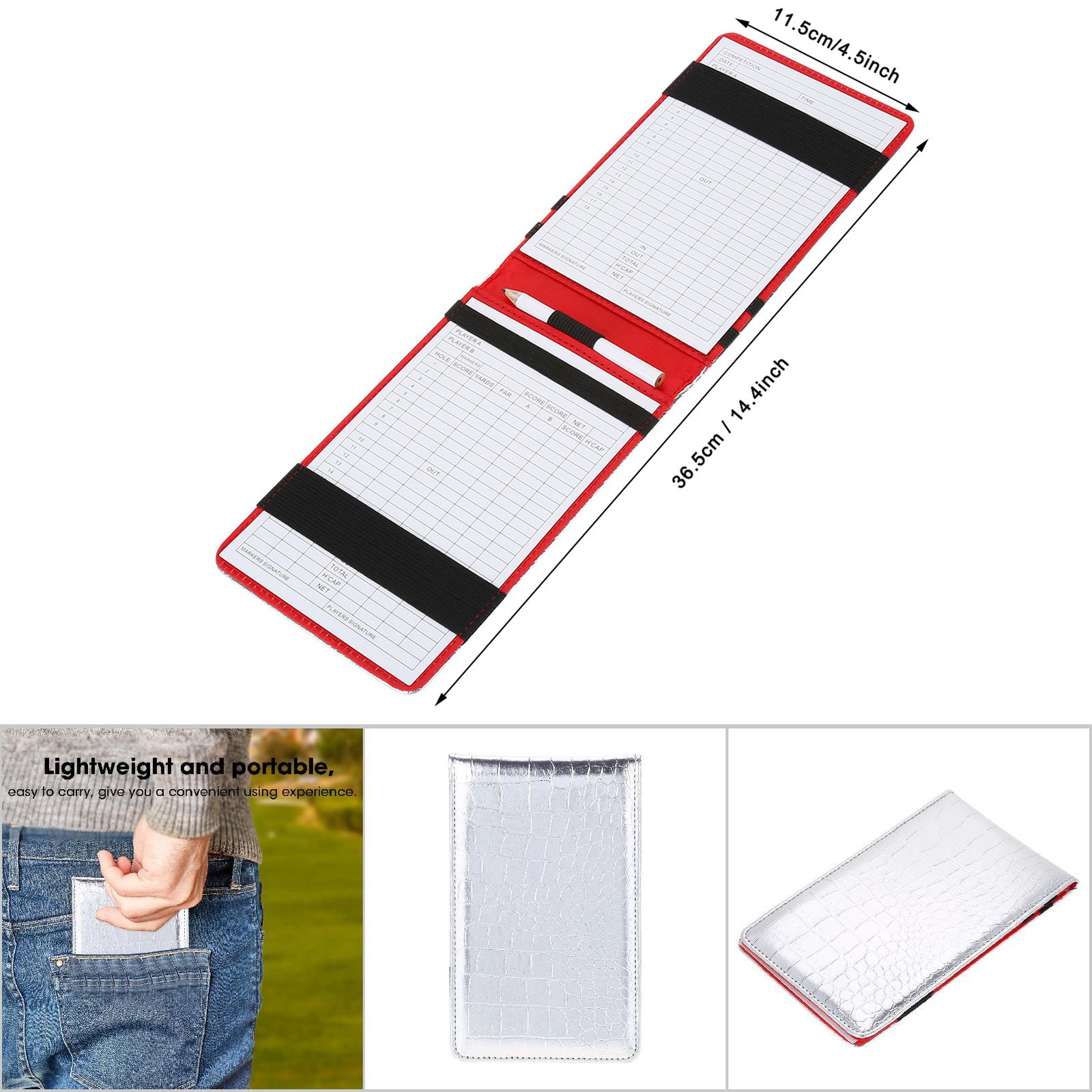 HOT (Silver)PU Score Counter Keeper Card Holder Gift Sports Accessories BJ