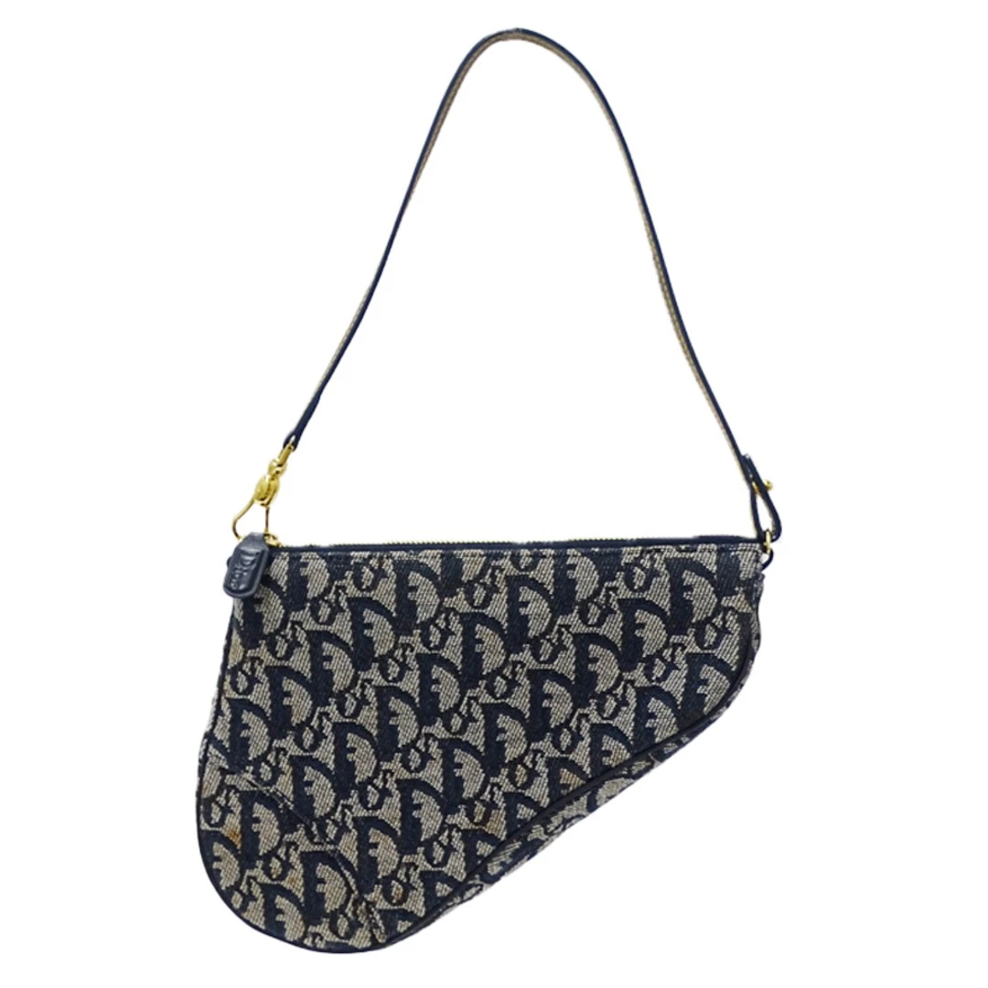 Sac Dior pour femme marque trotteur épaule jacquard selle bleu oblique one styli