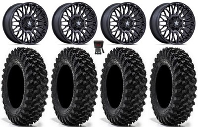 MSA Clubber 15'' Wheels Black DDT 35'' Warrior XT Sticky Tires Pioneer 1K / Talon