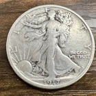 1917 Walking Liberty 1/2 dollar Full Rim Actual Coin Check My Store Out