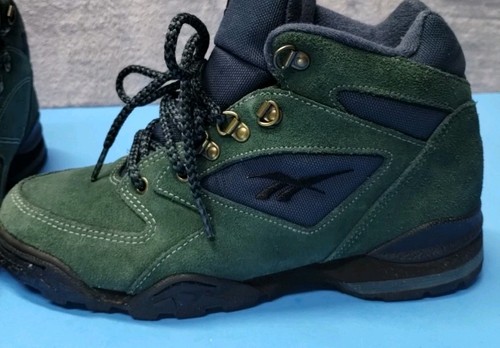 VTG Reebok Women's Hiking Boots Virazon II Green Suede Women's 8.5 - Picture 6 of 11