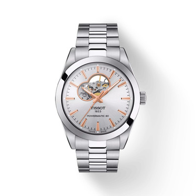 Tissot Gentleman Powermatic 80 Open Heart 40 mm SS Automatik Uhr...