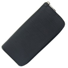 Louis Vuitton Round Zipper Long Wallet Epi Noir