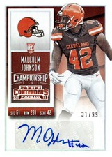 2015 Panini Contenders #268 Malcolm Johnson Championship Ticket #/99