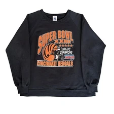 Vintage 1988 Cincinnati Bengals Logo 7 NFL Crewneck Sweatshirt AN56876